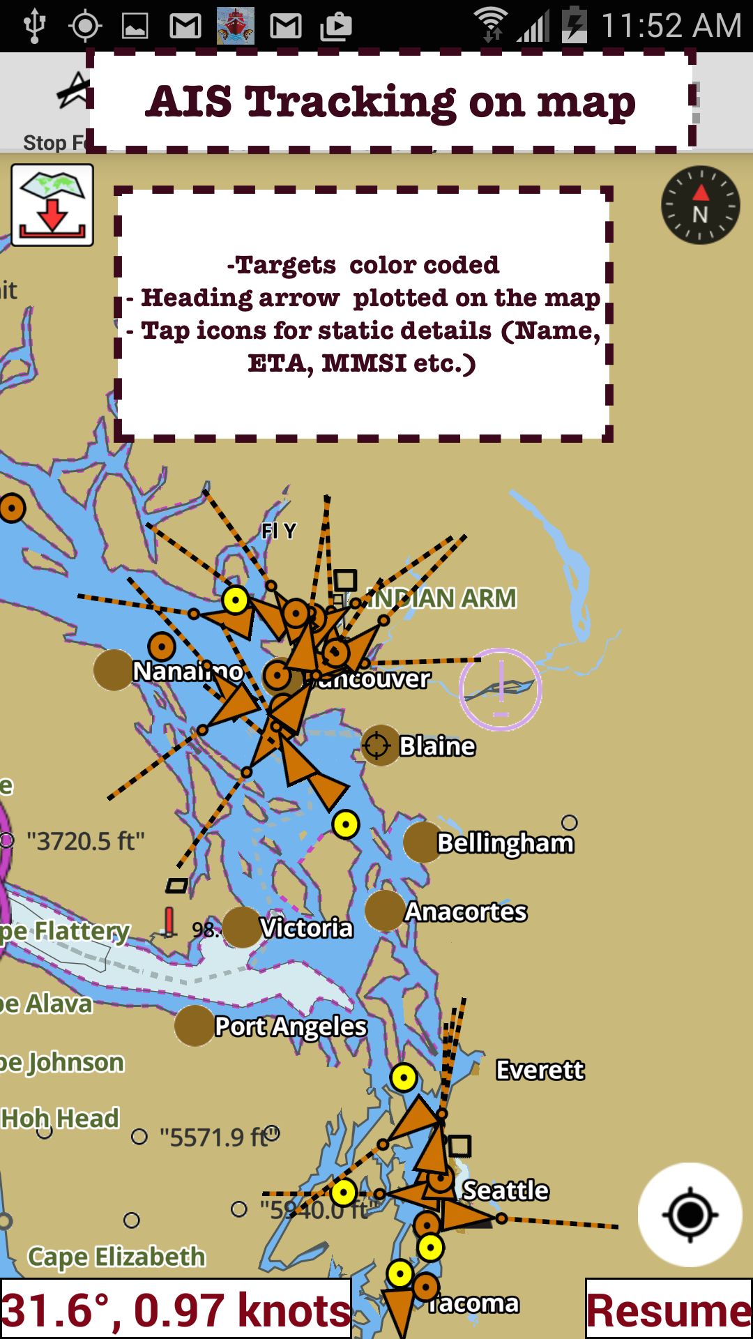 iBoating GPS Nautical / Marine Charts offline sea, lake & river