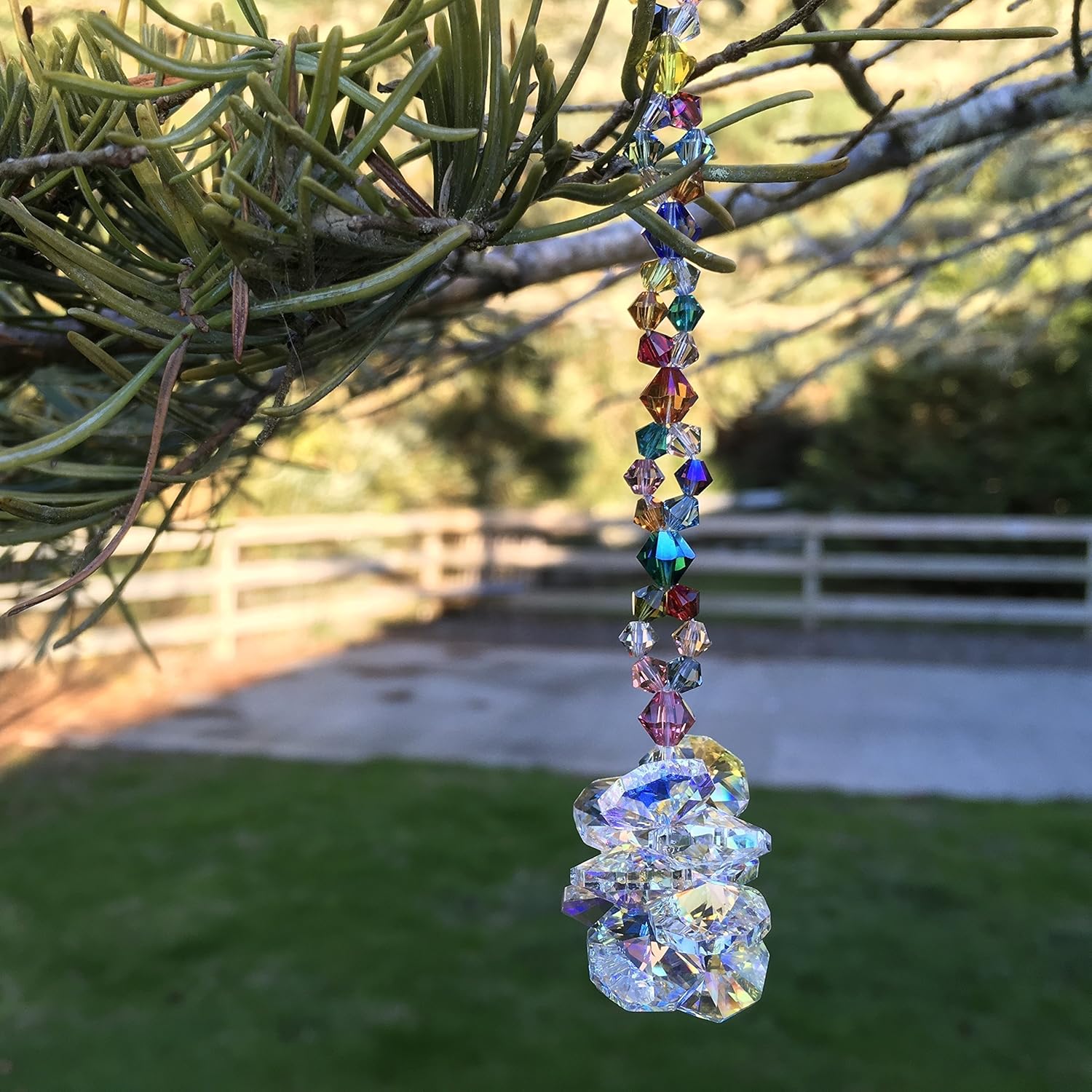 Swarovski Crystal Sun Catcher, Multi Color Crystals, Glass