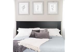 Prepac Stylish Flat Wood Panel Headboard for King Size Beds, Simplistic Wooden King Headboard 2.25" D x 81" W x 48" H, Black, BHFK-1301-1