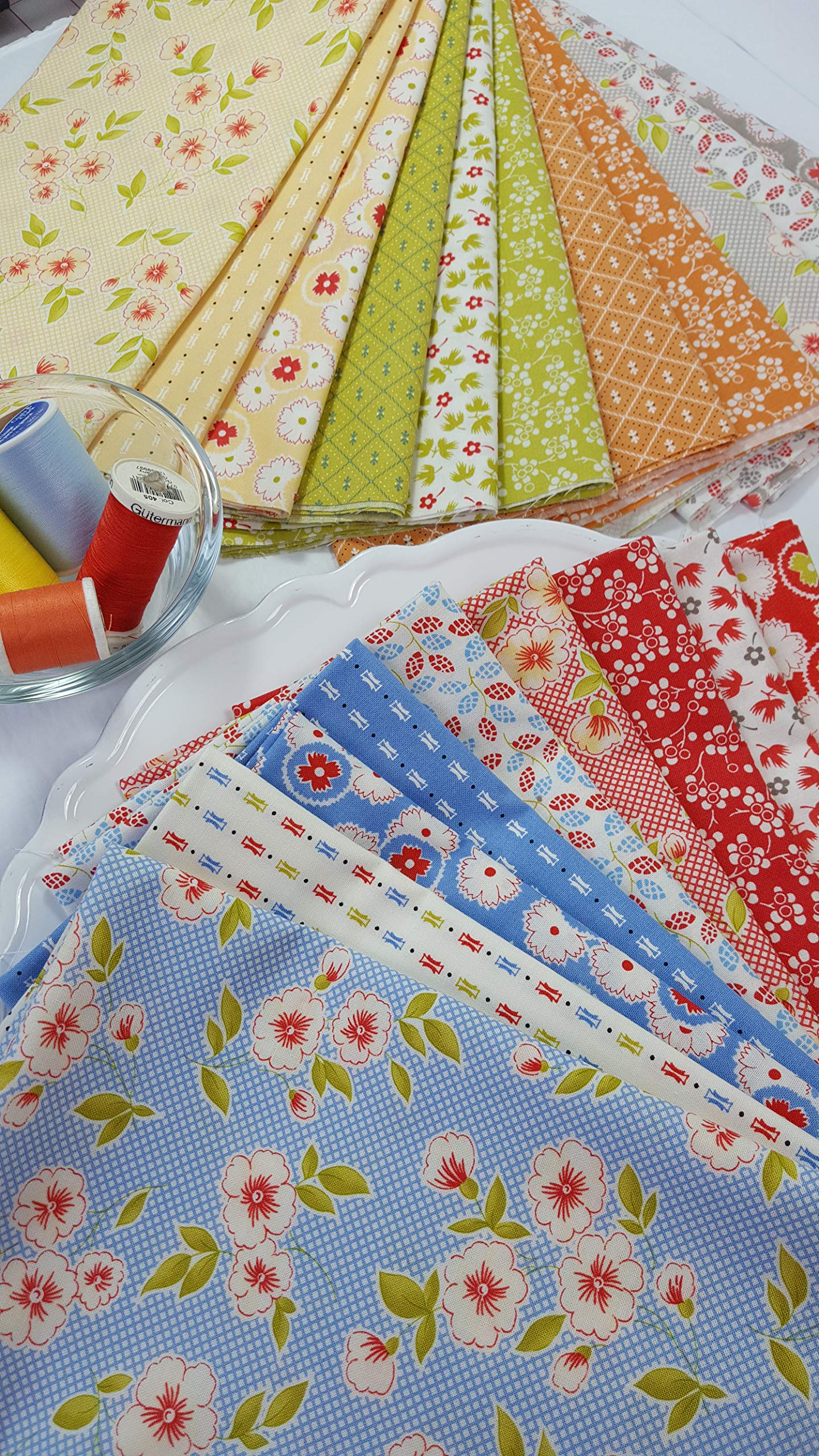 FIGS & SHIRTINGS Fig Tree Joanna Figueroa Farmhouse Vintage Fabric Moda Fabrics ~ 20 Fat Quarters Bu