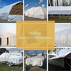 GUARD SHIELD Heavy Duty Tarp 8x10 Feet White Multi