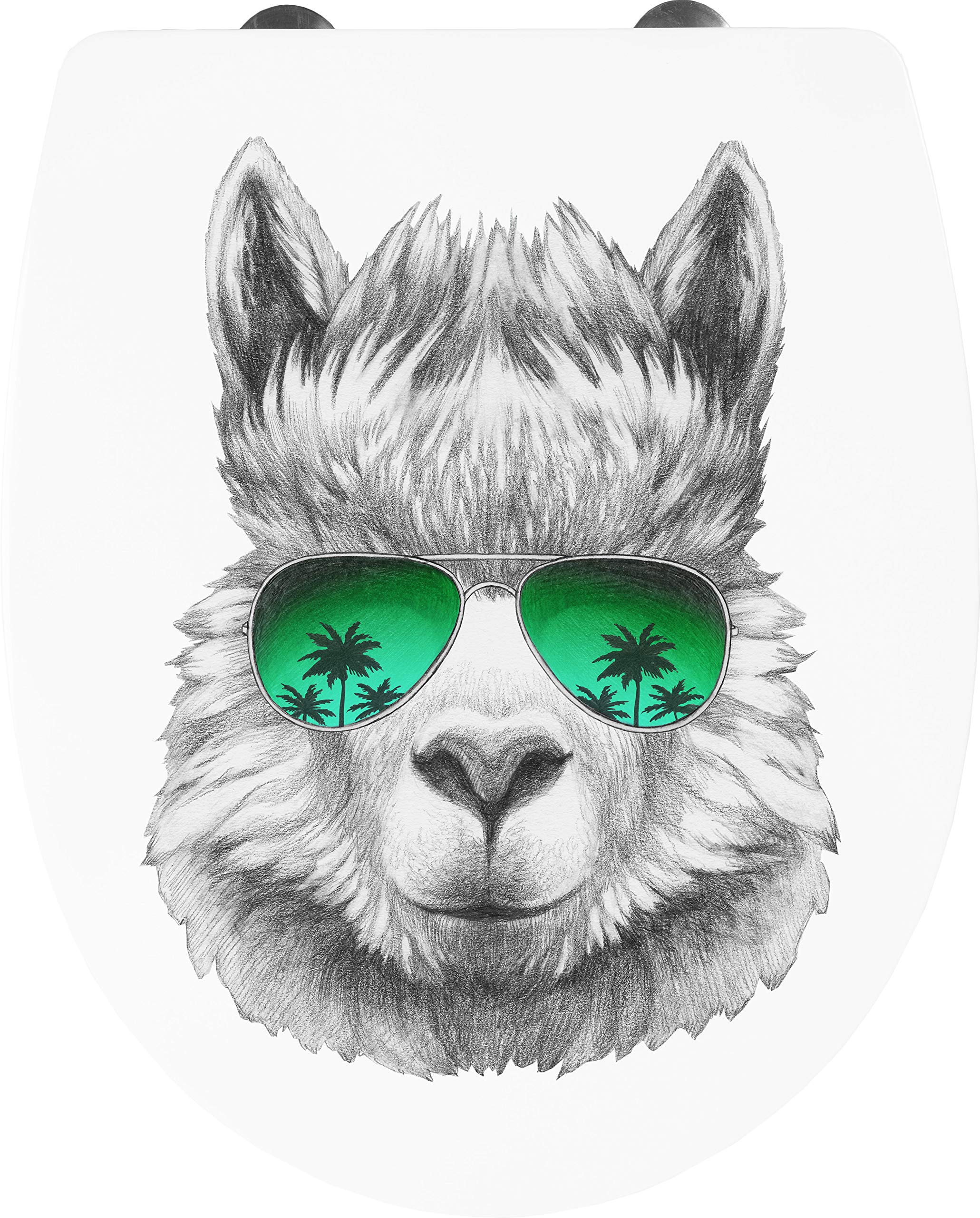 Cornat KSDSC150 Lama Toilet Seat - Exceptional 3D Look - Easy-Care Thermoplastic - Quick Up & Clean Function - Soft-Close Mechanism - Comfortable Mounting from Above/Toilet Seat/Toilet Lid