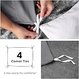 Moonlight20015 King Bedding Set 4 Piece Duvet Cover Fitted Sheet Grey view 6