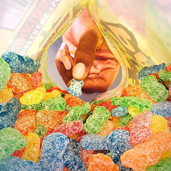 CHEWY & SOFT SOUR PATCH KIDS, ASSORTED FRUITS, FAMILY SIZE, 1.8 LB