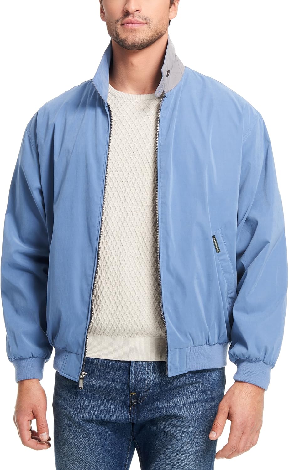 Weatherproof Original Mens Golf Jacket (Mens Windbreaker) Classic Mens Light Jacket (Small, Capri Blue) at  Men’s Clothing store