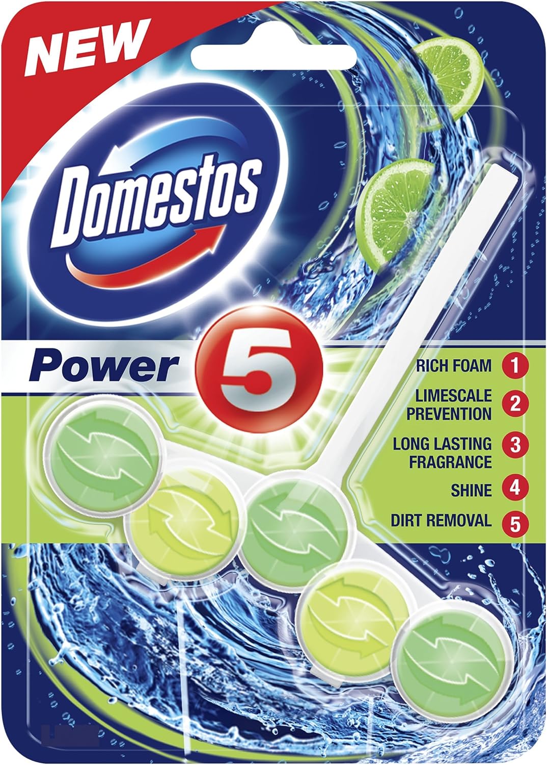 Domestos Power 5 Lime Toilet Rim Block 55g Pack of 6 eBay