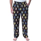 Harry Potter Adult Men's Hogwarts 4 House Crests Repeat Print Loungewear Pajama Pants