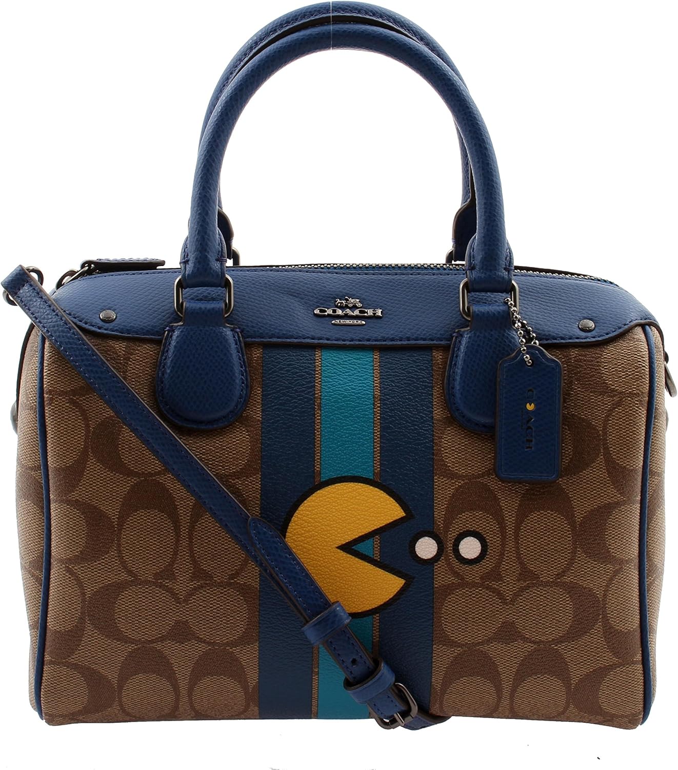 Coach PacMan Signature Mini Satchel Crossbody Bag