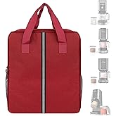 Kingshion Ice Cream Maker Carrying Bag with Handle, Waterproof Dustproof Storage Bag Compatible with Ninja Creami NC500/NC300/NC200/NC100/NC299AMZ Series/Deluxe/Breeze Ice Cream Makers - Dark Red