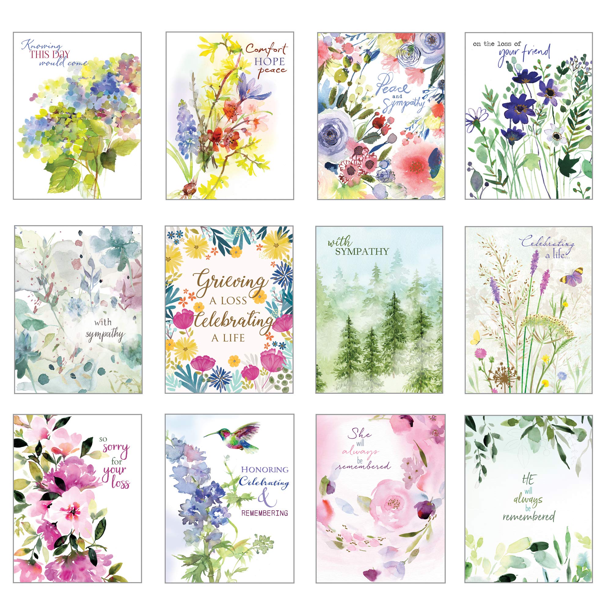 Gina B DesignsPack of 12 Assorted “Sympathy Greeting Cards