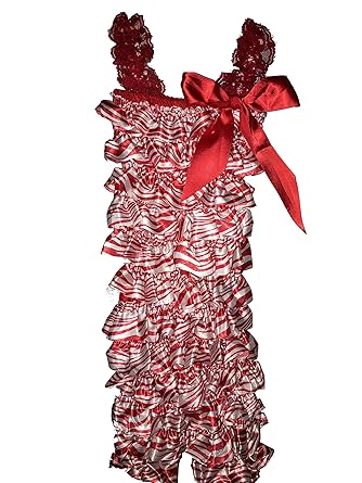 Amazon Com Aria Jane Baby Layered Romper Red And White Zebra