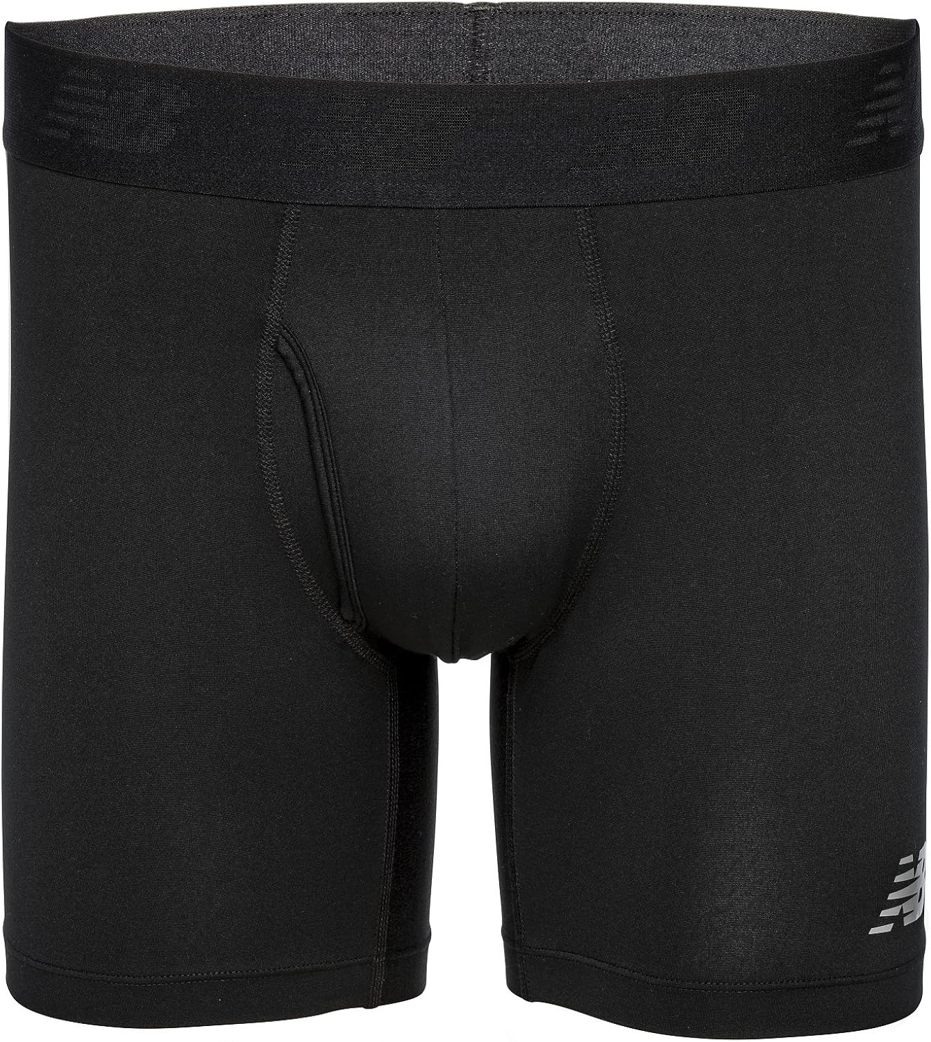 New Balance Men's 6" Boxer Brief Fly Front with Pouch, 3-Pack of 6 Inch Tagless Underwear: Clothing