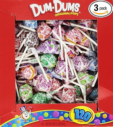 Amazon Com Spangler Dum Dum Pops Candy 120 Count Pack Of 3