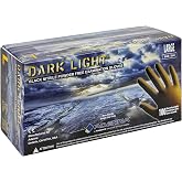 Adenna Dark Light 9 mil Nitrile Powder Free Exam Gloves (Black), Large - Box of 100 (DLG676)