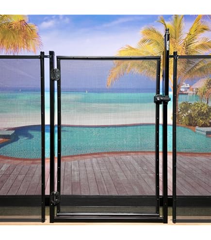 Valla De Seguridad Para Piscina Con Puerta De Cierre Automático | Aluminio Y Acero Inoxidable | Fácil Instalación Sin Herramientas