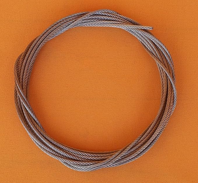 Edelstahlseil Ø 3mm / Länge: 1 Meter - 7x19 weich/flexibel - stainless steel wire rope