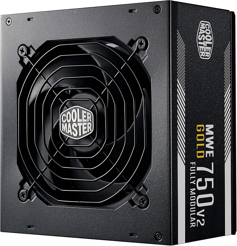 MWE 750 Gold V2 - Fuente de Alimentación 750W Modular (Enchufe EU), 80 PLUS Gold, Cableado Negro Plano, Ventilador HDB 120 mm, Umbral de Alta Temperatura - 5 Años de Garantía
