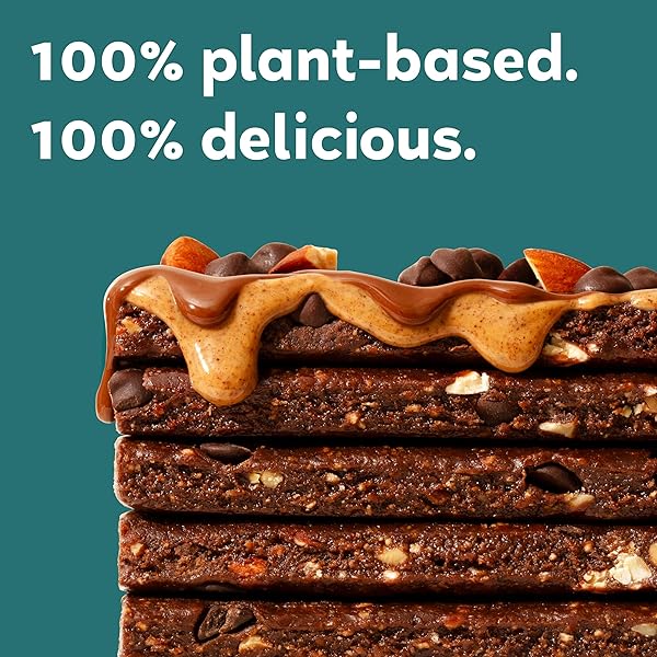 GOMACRO MACROBAR ORGANIC VEGAN PROTEIN BARS – DARK CHOCOLATE + ALMONDS (2.3 OUNCE BARS, 12 COUNT)