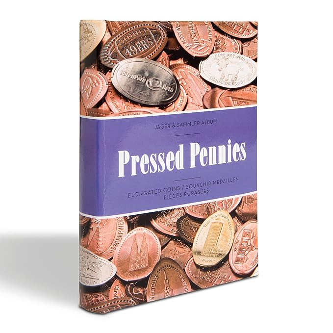 Leuchtturm 342625 Album Pressed Pennies Sammelalbum für Elongated Coins, Quetschies, Presslinge und Souvenir Münzen