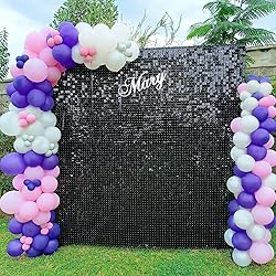 Black Sequin Panels Backdrop Shimmer Wall Backdrop