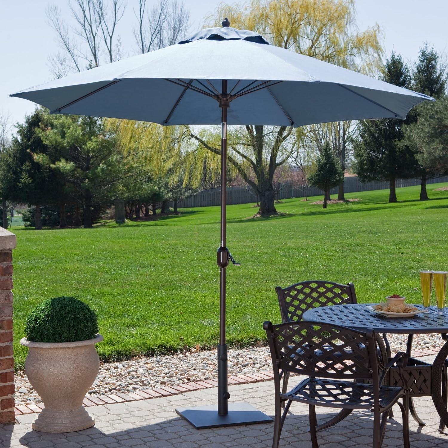 Amazon Com Treasure Garden Steel Umbrella Base 70 Lbs Patio Umbrella Bases Garden Outdoor