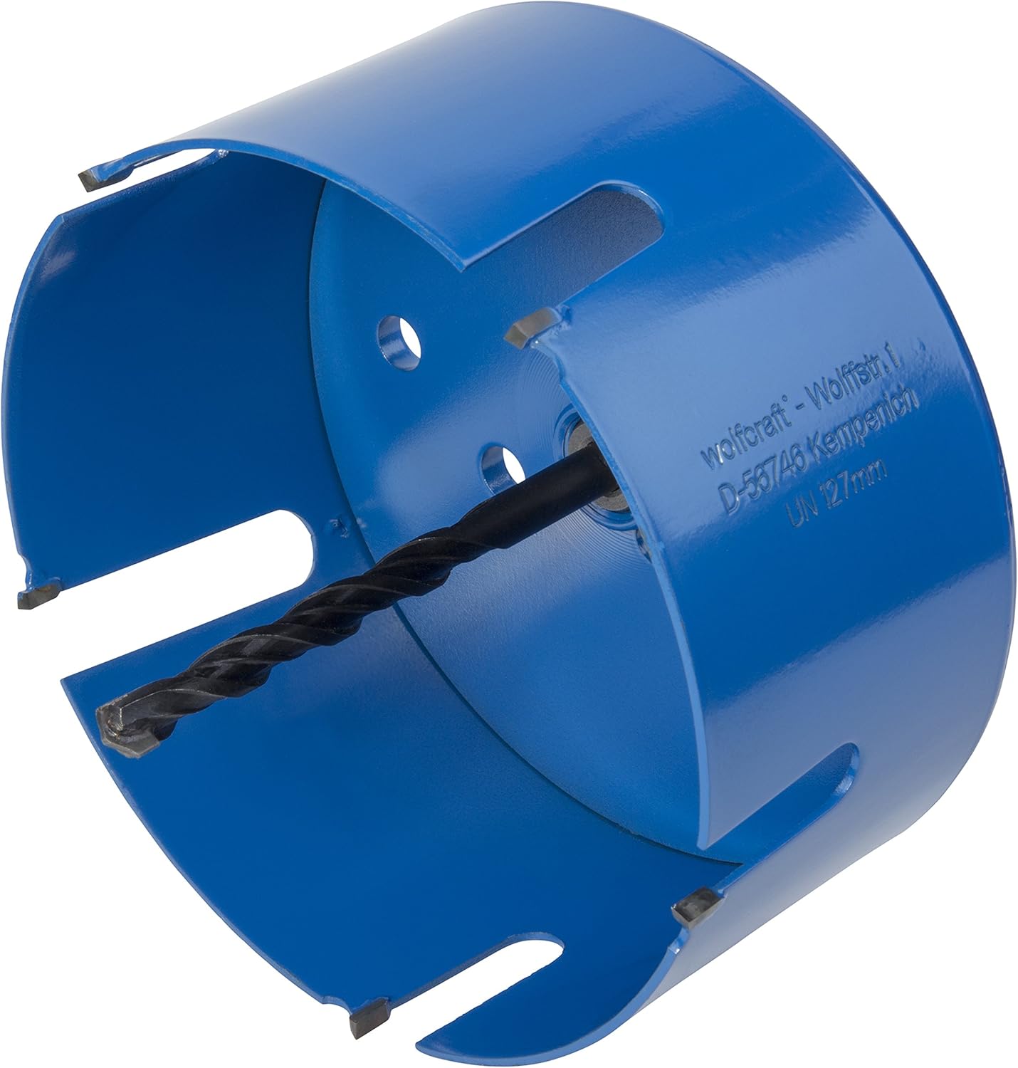 wolfcraft Universal Hole Saw with Mandrel I 5961000 I for Drilling Large-Diameter Holes in a Wide Range of Materials