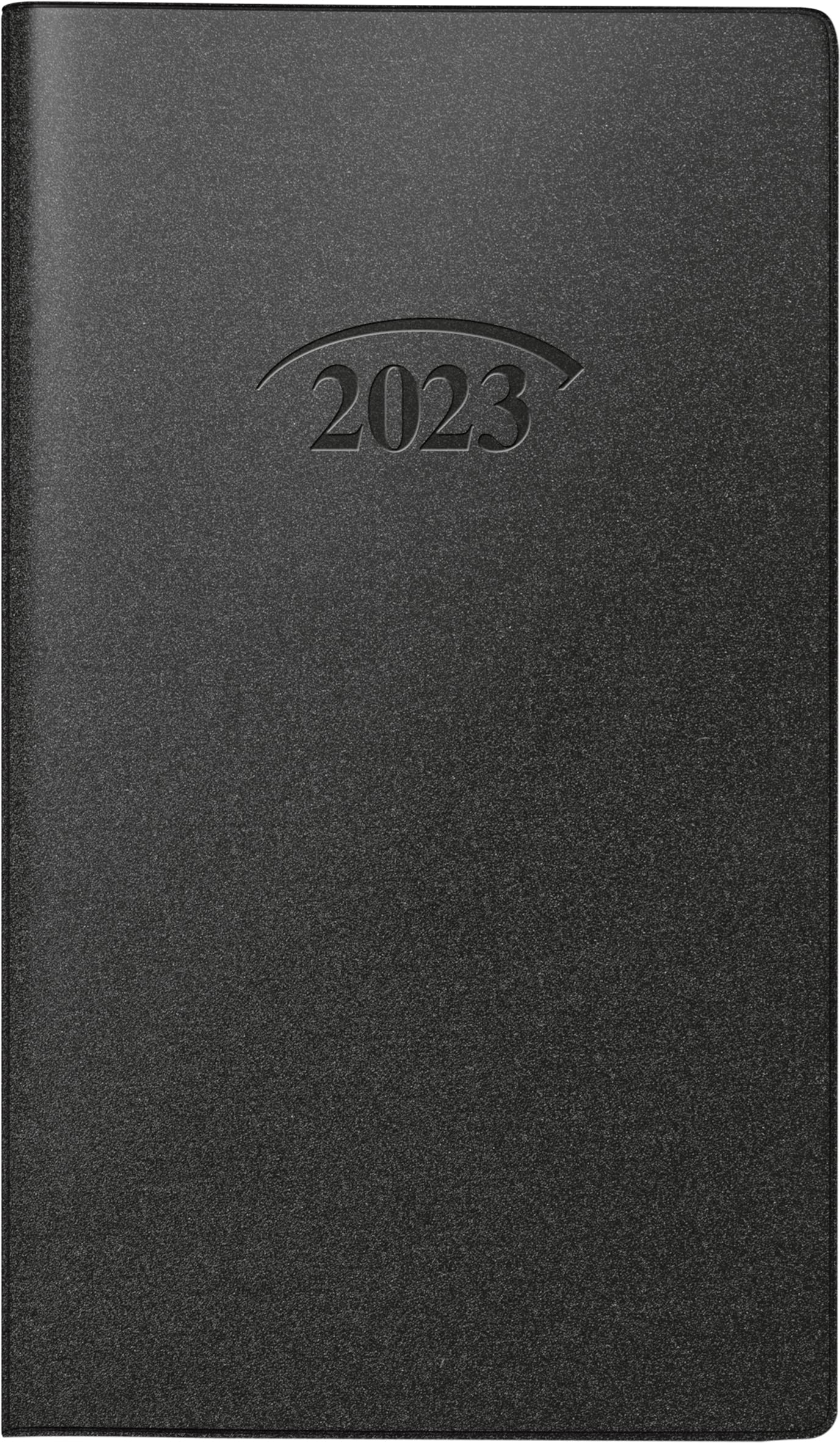 BRUNNEN Monthly Calendar Model 751 2023 Sheet Size 8.7 x 15.3 cm Black