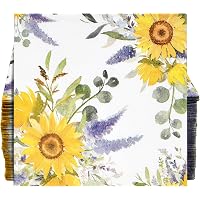 Aazon.co: Whaline 100Pcs Sunflower Paper Napkins Disposable Flower...