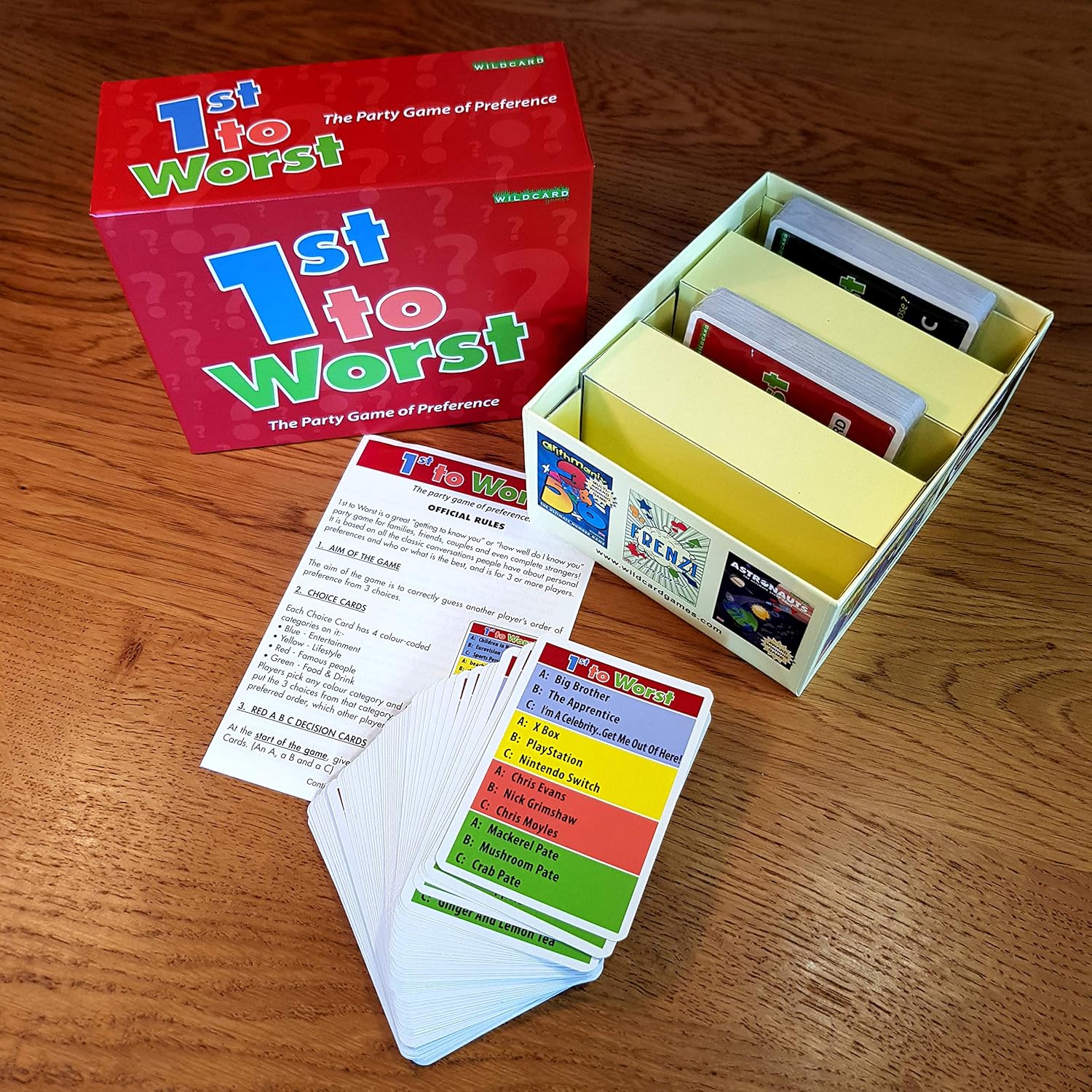 1ST TO WORST!, The classic party game of preference, Guessing a players preferred order from 3 choices - Image 3