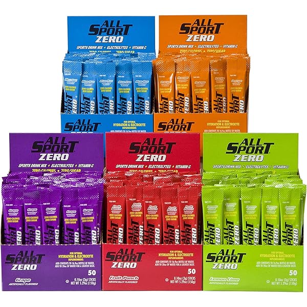 Amazon Com All Sport Powder Hydration Stick Performance Electrolyte Drink Mix Sugar Free 2x Potassium Variety Pack 500 Count Everything Else