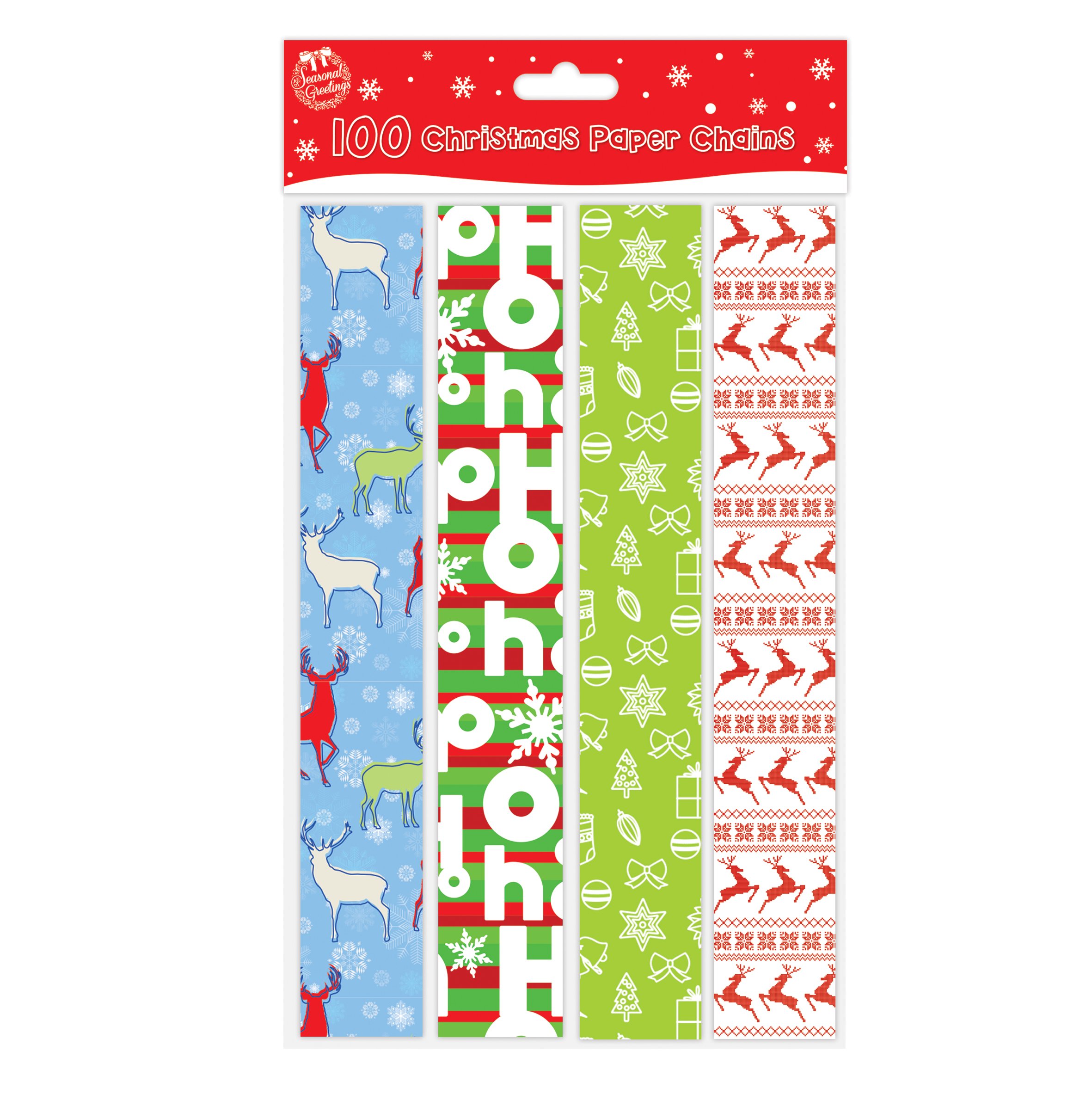 Tallon Festive Paper Chains, Multicoloured, 9588