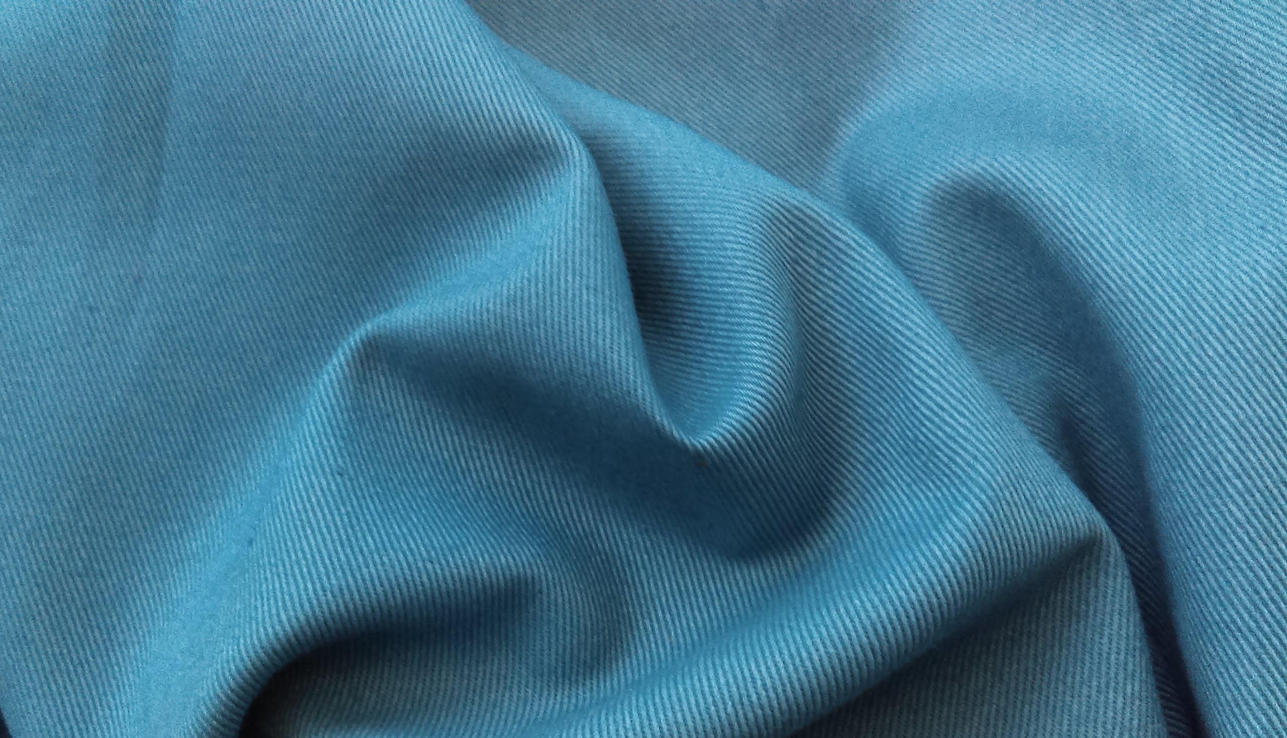 Plain Air Force Blue Cotton Twill Fabric - New off the roll - per metre