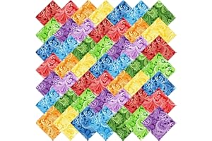 LENAILIN 50pcs 10 x 10 inches Multicolor Cotton Fabric Bundle Squares for Quilting Sewing, Precut Fabric Squares for Craft，Paisley