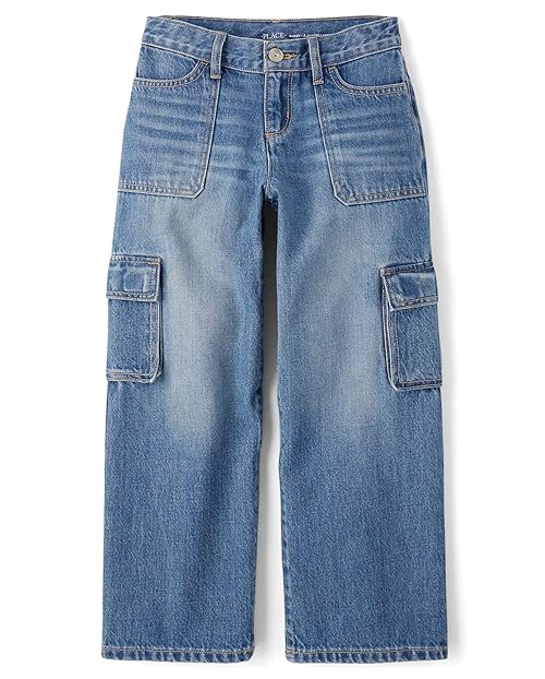 The Children's Place,Girls,Baggy Jeans,Orchard Wash Cargo,6