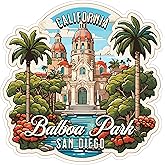 Balboa Park San Diego California Sticker 4 Inch Travel Souvenir City - Waterproof Vinyl Decal for Laptop Water Bottle Car Tumbler - Durable Aesthetic Long-Lasting Stickers for Adults ID44990
