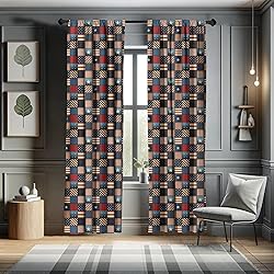 Lunarable United States Window Curtains, American