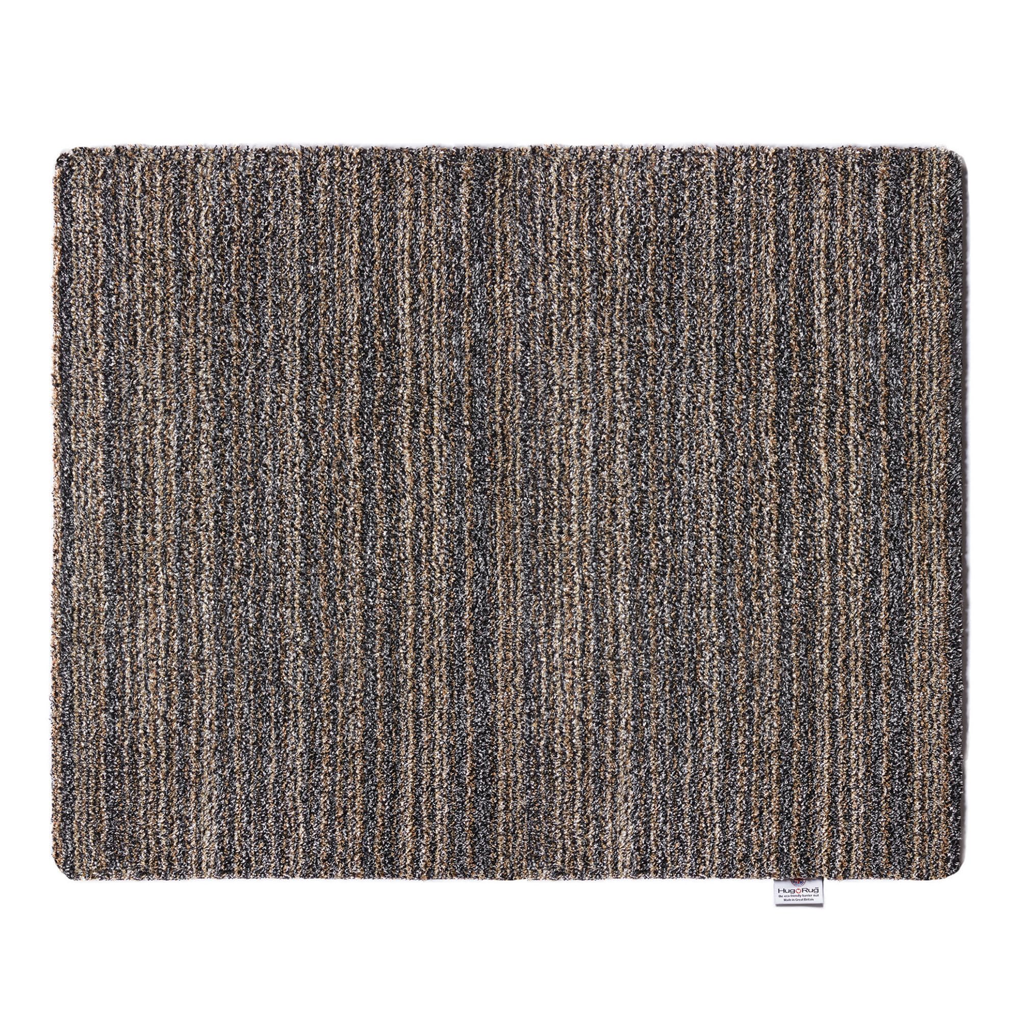 HUG RUG Washable Dirt Trapper Door Mat Kitchen Hallway Doorway, Made in the UK, Plains Candy Slate 80X100