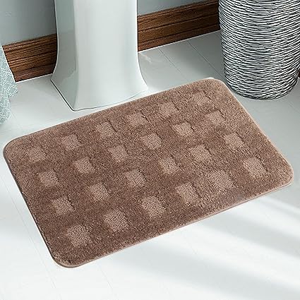 Saral Home Soft Microfiber Bathmat Set of 2 pc Combo -40x60 cm, Beige