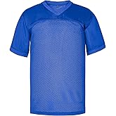 BOROLIN Mens Blank Football Jersey,Polyester Plain Football Shirt Pullover Sports Clothing