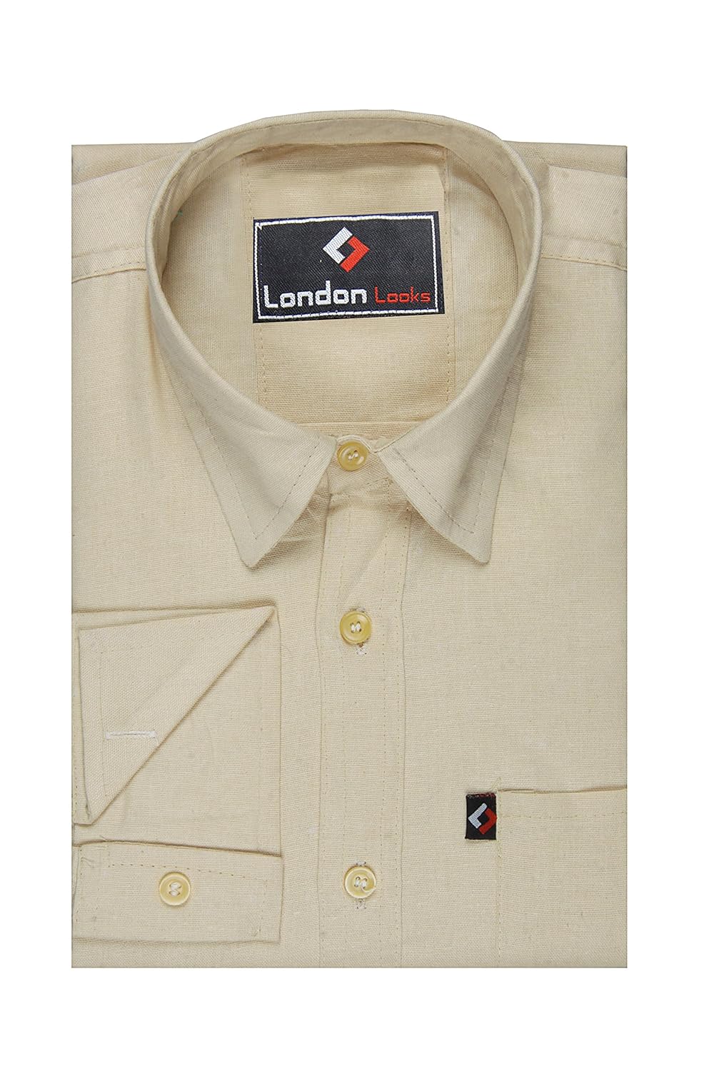 london looks men's cotton formal shirts - pack of 2