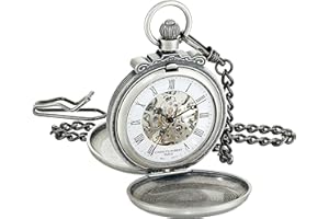 CHARLES-HUBERT PARIS Charles-Hubert, Paris 3868-S Classic Collection Antiqued Finish Double Hunter Case Mechanical Pocket Watch