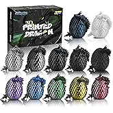 Cybermaker 12PCS Black 3D Printed Dragon Toys Eggs with Dragon Inside, Dark Fantasy Collectible Toys, Cool Stuff Fun Gifts, Fidget Toy for Kids Adults Teens Boy Gifts Christmas Stocking Stuffers