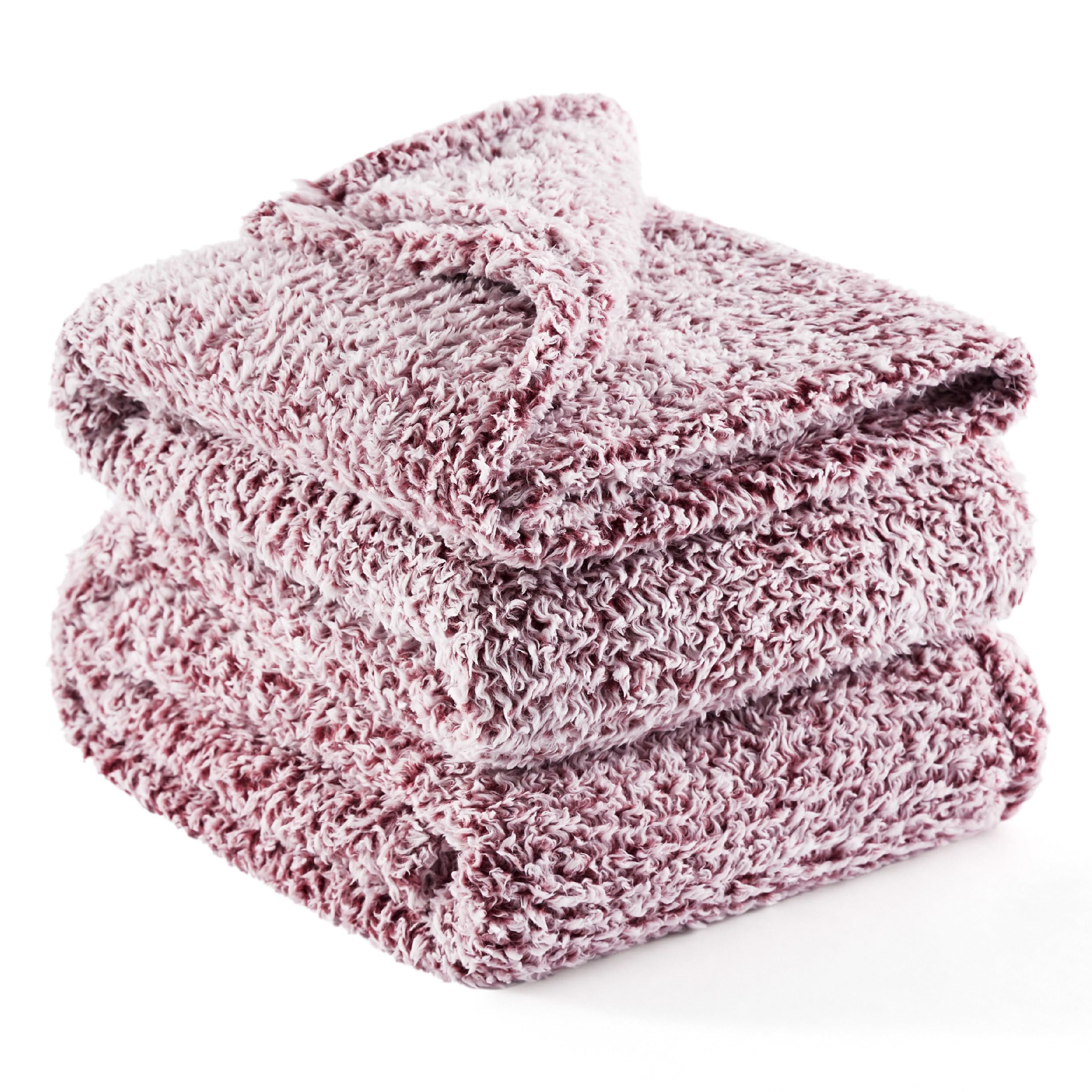 Bedsure Fleece Sherpa Throw Blanket - Super Soft, Cozy & Warm Fluffy Blanket for Sofa and Bed, Double, Red, 150x200cm