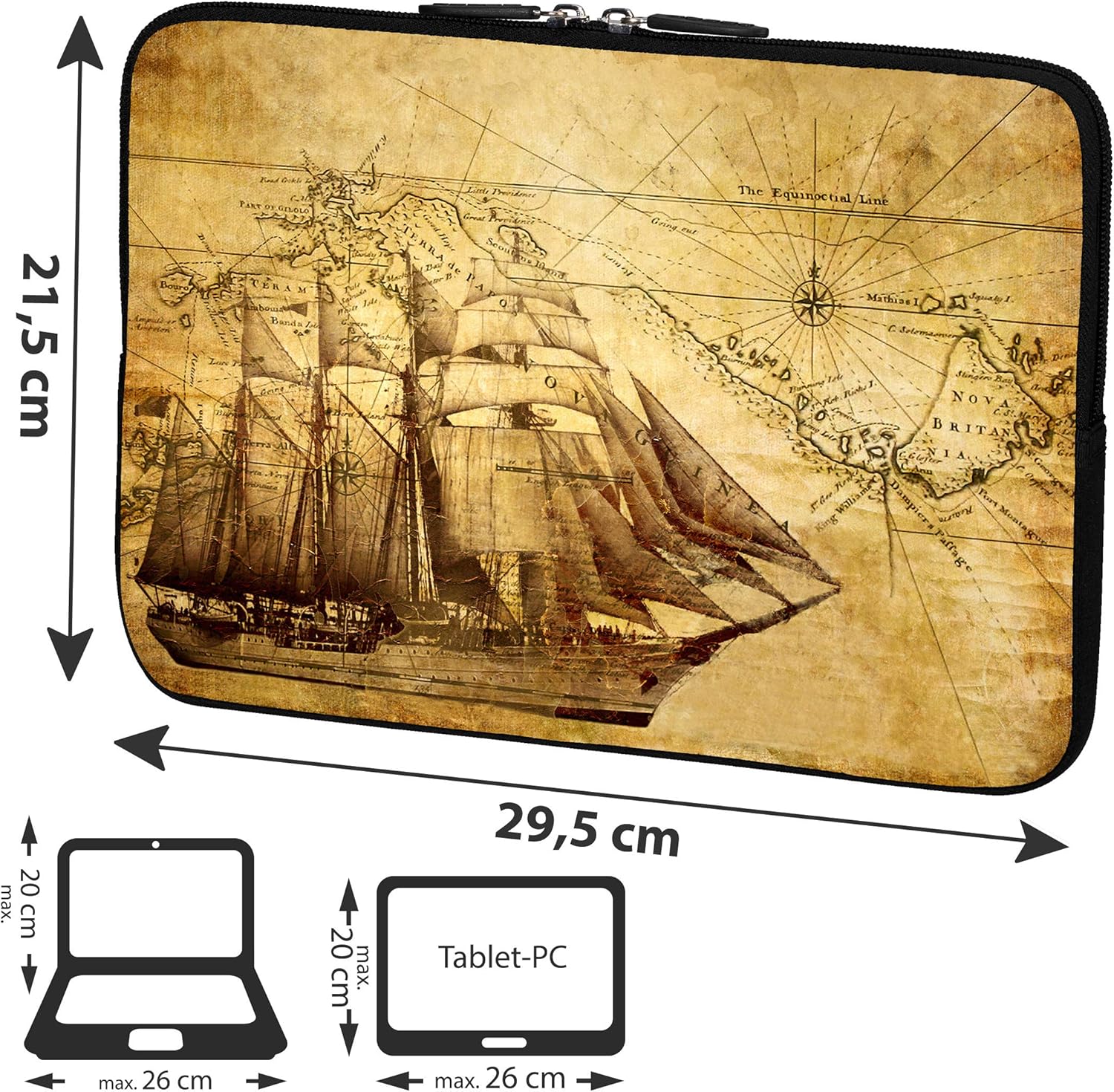 PEDEA Design tablet case 10.1 inch Sailing Ship, 10,1 Zoll - Image 3