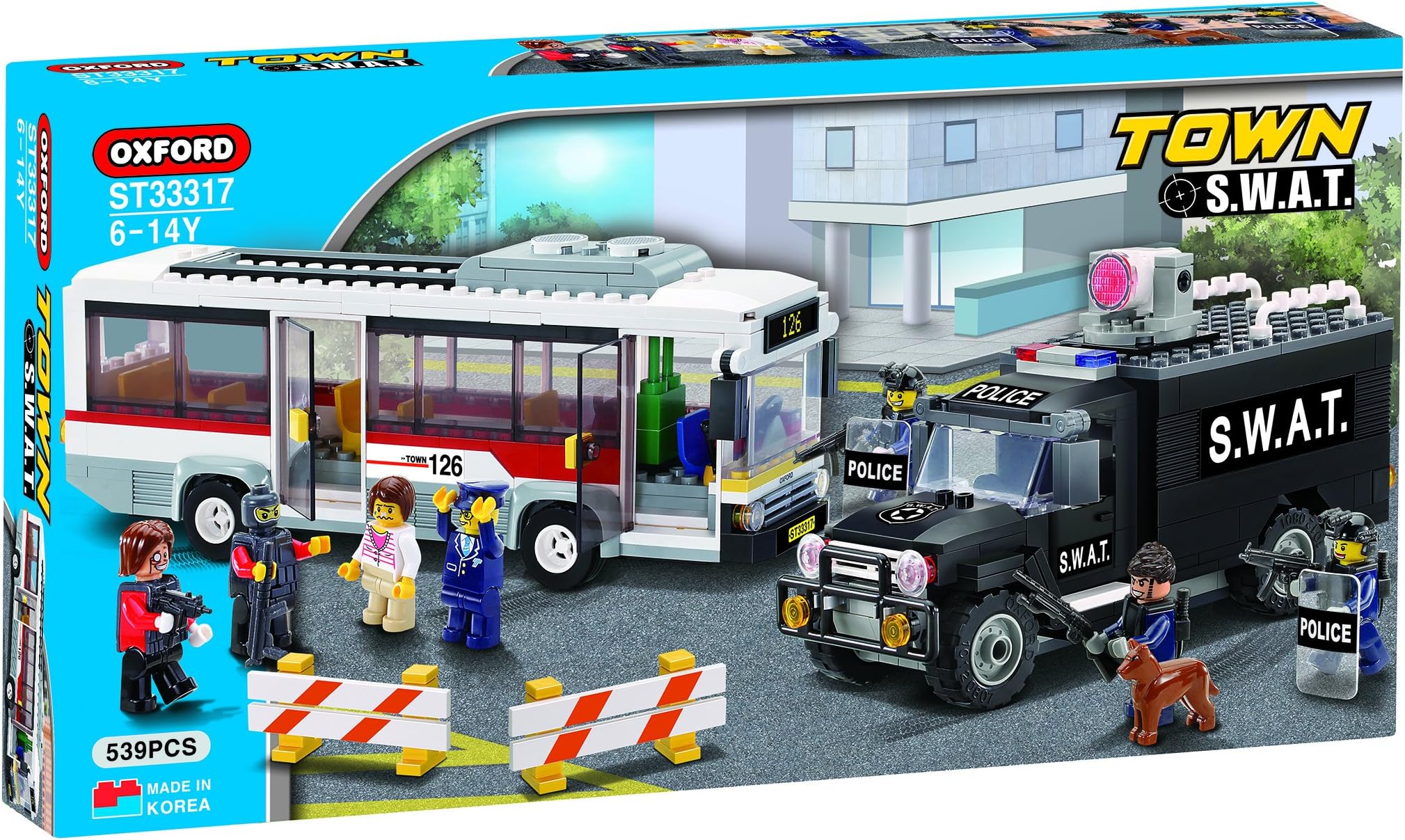 Oxford Block TOWN S.W.A.T Series Bus Chase Assembly Blocks ST33317