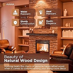 Avana Floating Fireplace Mantel - Handcrafted