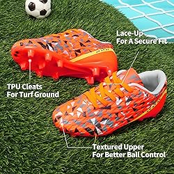 DREAM PAIRS Boys Girls Soccer Cleats Youth Firm