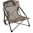 Browning Strutter Camo Turkey Hunting Chair with Foldable Low Profile Compact Design, Durable Steel Frame, and Padded Shoulder Carry Strap and Carry Bag