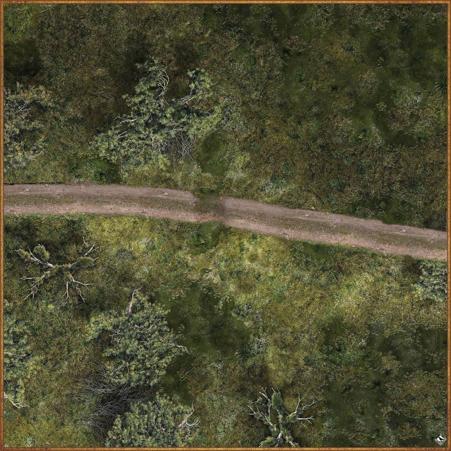 Battle Mat 36" x 36" Swamp Road Handmade