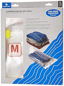 Eagle Creek Pack-It Compression Sac Set, Clear, Set of 3 (S, M, L)